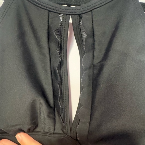 Kona Sol black cutout halter bikini swim top - Picture 3 of 5